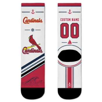 St. Louis Cardinals Socks - Custom Nautical Icons Red White