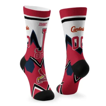 St Louis Cardinals Socks Customized Arrow Blocks Red Fashion Forward
