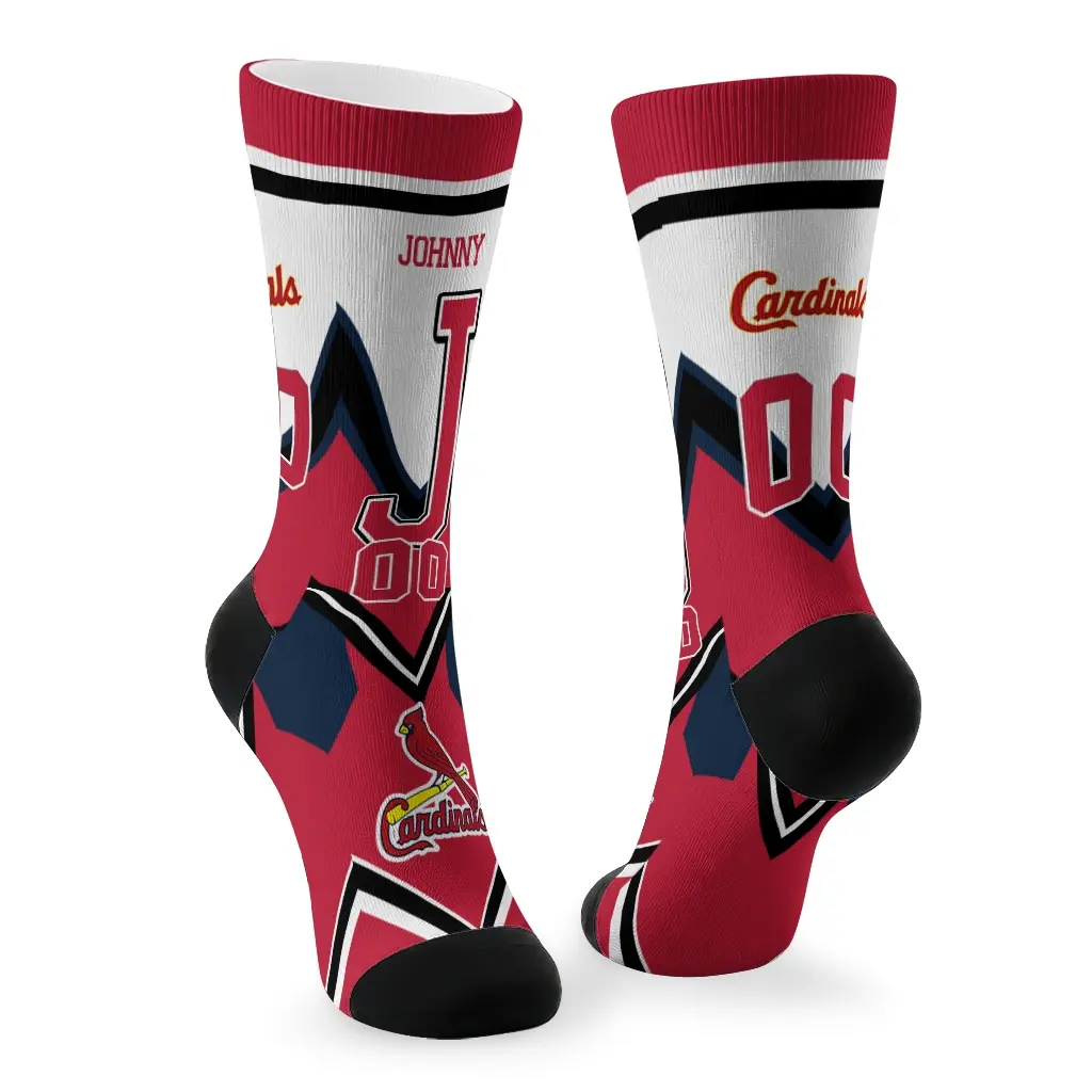 St Louis Cardinals Socks Customized Arrow Blocks Red Fashion Forward St Louis Cardinals Socks Customized Arrow Blocks Red Fashion Forward