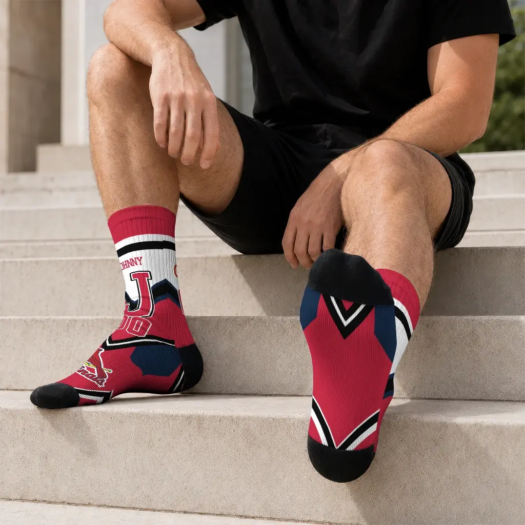 St Louis Cardinals Socks Customized Arrow Blocks Red Latest Model St Louis Cardinals Socks Customized Arrow Blocks Red Latest Model