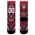 St Louis Cardinals Socks Customized Leopard Print Red Black Best Selling