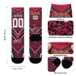 St Louis Cardinals Socks Customized Leopard Print Red Black Best Selling