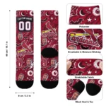 St Louis Cardinals Socks Personalized Scattered Icons Red Best Selling