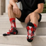 Tampa Bay Buccaneers Socks Customized Argyle Pattern Red Best Selling