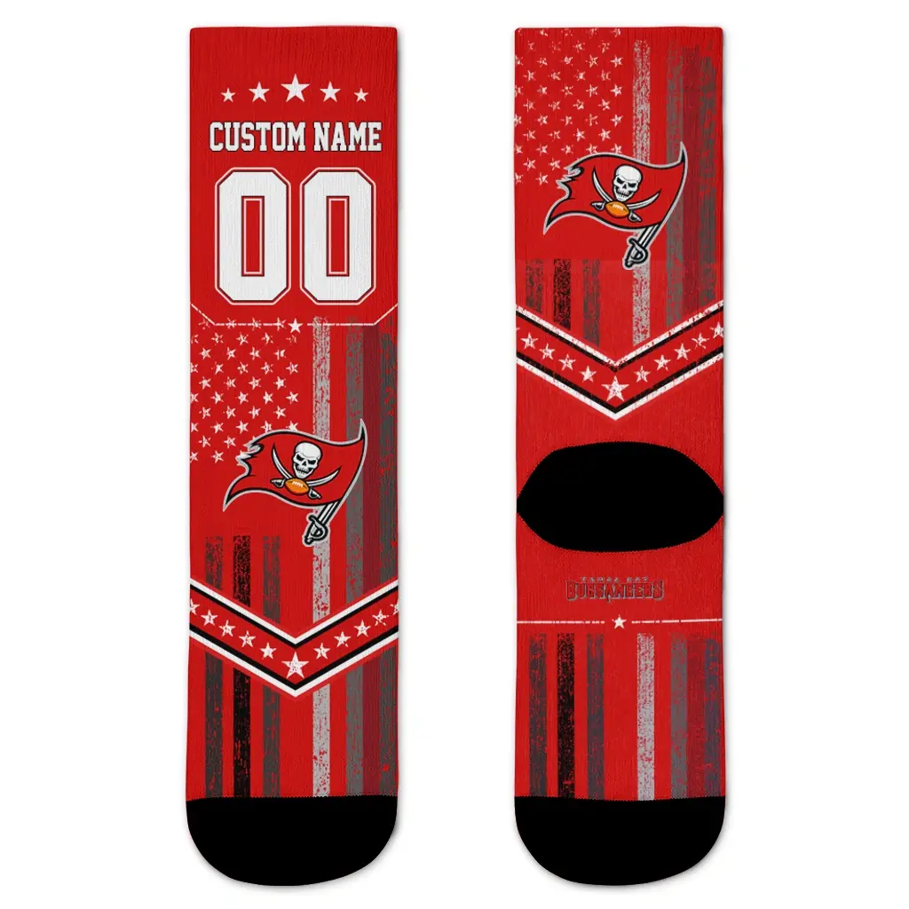 Tampa Bay Buccaneers Socks Customized Star Stripes Red White Best Selling Tampa Bay Buccaneers Socks Customized Star Stripes Red White Best Selling
