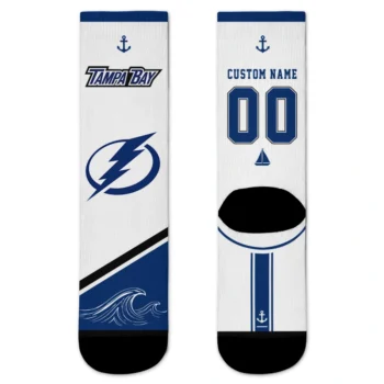Tampa Bay Lightning Socks - Custom Nautical Icons Blue White