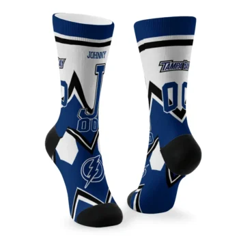 Tampa Bay Lightning Socks Customized Arrow Blocks Blue Fashion Forward