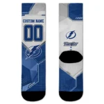 Tampa Bay Lightning Socks Personalized Geometric Tech Blue Best Selling