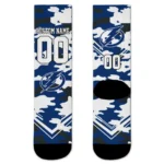 Tampa Bay Lightning Socks Personalized Woodland Camo Blue Best Selling
