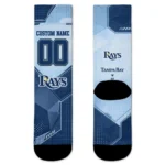 Tampa Bay Rays Socks Custom Geometric Tech Navy Best Selling