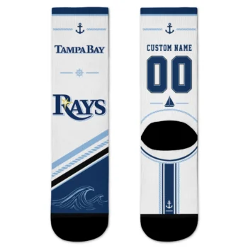 Tampa Bay Rays Socks - Customized Nautical Icons Navy White