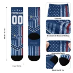 Tampa Bay Rays Socks Customized Star Stripes Navy White Best Selling