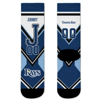 Tampa Bay Rays Socks Personalized Arrow Blocks Navy Best Selling