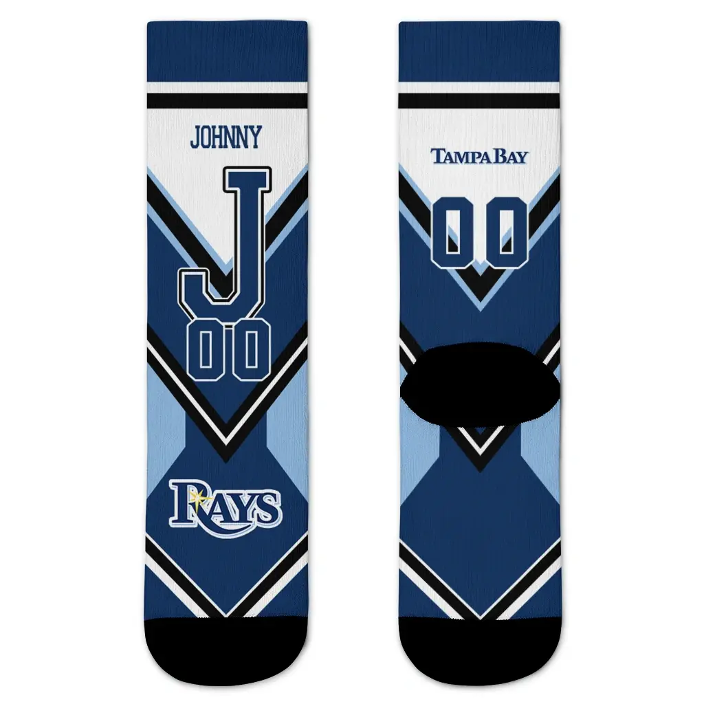Tampa Bay Rays Socks Personalized Arrow Blocks Navy Best Selling Tampa Bay Rays Socks Personalized Arrow Blocks Navy Best Selling