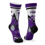 Tcu Horned Frogs Socks Customized Arrow Blocks Purple Best Selling