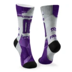 Tcu Horned Frogs Socks Customized Geometric Tech Purple Best Selling