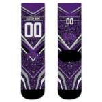 Tcu Horned Frogs Socks Customized Leopard Print Purple Black Best Selling