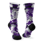 Tcu Horned Frogs Socks Customized Woodland Camo Purple Best Selling
