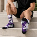 Tcu Horned Frogs Socks Customized Woodland Camo Purple Best Selling