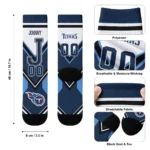 Tennessee Titans Socks Custom Arrow Blocks Navy Best Selling