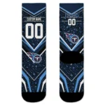Tennessee Titans Socks Custom Leopard Print Navy Black Best Selling