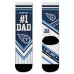Tennessee Titans Socks - Custom Pinstripe Chevron Navy White