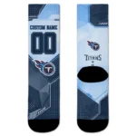 Tennessee Titans Socks Customized Geometric Tech Navy Best Selling