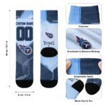 Tennessee Titans Socks Customized Geometric Tech Navy Best Selling