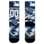 Tennessee Titans Socks Customized Woodland Camo Navy Best Selling