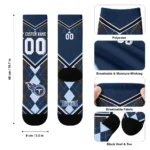 Tennessee Titans Socks Personalized Argyle Pattern Navy Best Selling