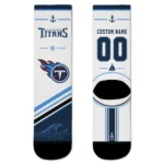 Tennessee Titans Socks - Personalized Nautical Icons Navy White