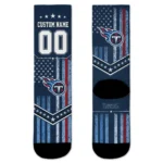 Tennessee Titans Socks Personalized Star Stripes Navy White Best Selling