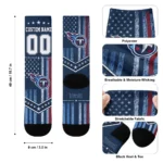 Tennessee Titans Socks Personalized Star Stripes Navy White Best Selling