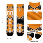 Tennessee Volunteers Socks Personalized Argyle Pattern Orange Best Selling