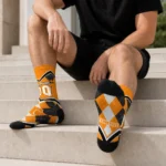 Tennessee Volunteers Socks Personalized Argyle Pattern Orange Best Selling
