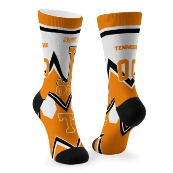 Tennessee Volunteers Socks Personalized Arrow Blocks Orange Fashion Forward