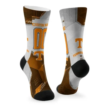 Tennessee Volunteers Socks Personalized Geometric Tech Orange Fashion Forward