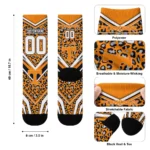 Tennessee Volunteers Socks Personalized Leopard Print Orange Black Best Selling