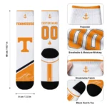 Tennessee Volunteers Socks Personalized Nautical Icons Orange White Best Selling