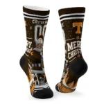Tennessee Volunteers Socks Personalized Snowy Scene Orange White Best Selling