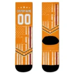 Tennessee Volunteers Socks Personalized Star Stripes Orange White Best Selling