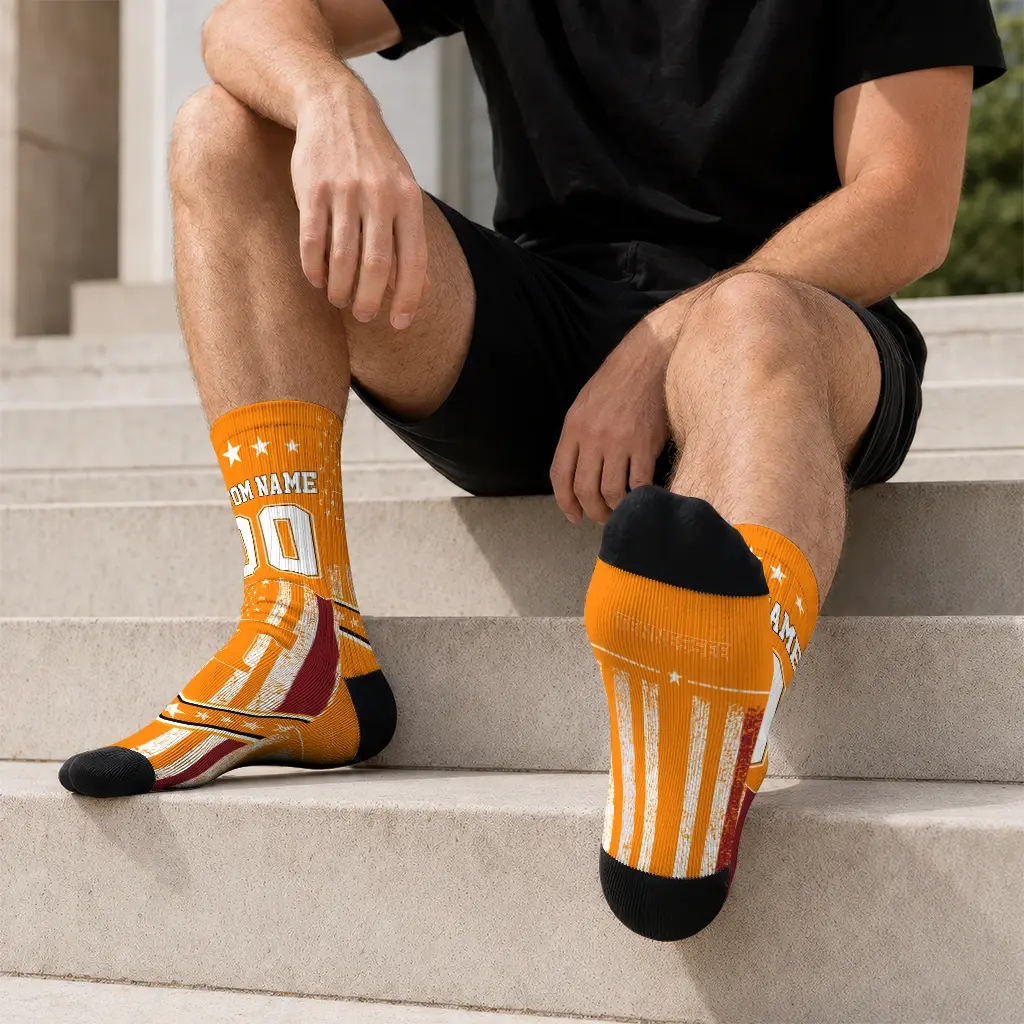Tennessee Volunteers Socks Personalized Star Stripes Orange White Latest Model Tennessee Volunteers Socks Personalized Star Stripes Orange White Latest Model