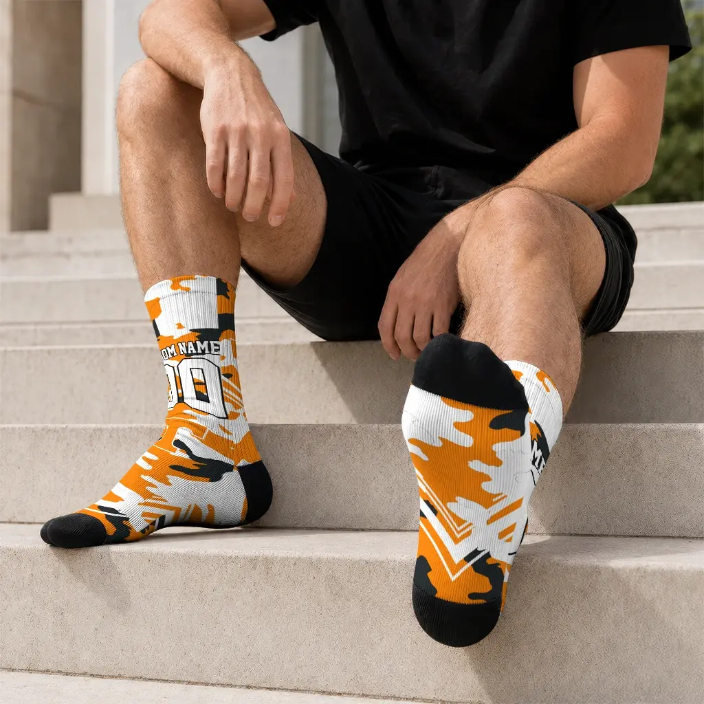 Tennessee Volunteers Socks Personalized Woodland Camo Orange Latest Model Tennessee Volunteers Socks Personalized Woodland Camo Orange Latest Model