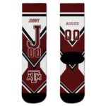 Texas Am Aggies Socks Custom Arrow Blocks Maroon Best Selling