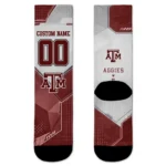 Texas Am Aggies Socks Custom Geometric Tech Maroon Best Selling