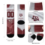 Texas Am Aggies Socks Custom Geometric Tech Maroon Best Selling