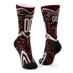 Texas Am Aggies Socks Custom Leopard Print Maroon Black Best Selling