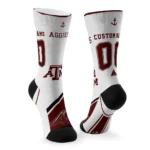 Texas Am Aggies Socks Custom Nautical Icons Maroon White Best Selling