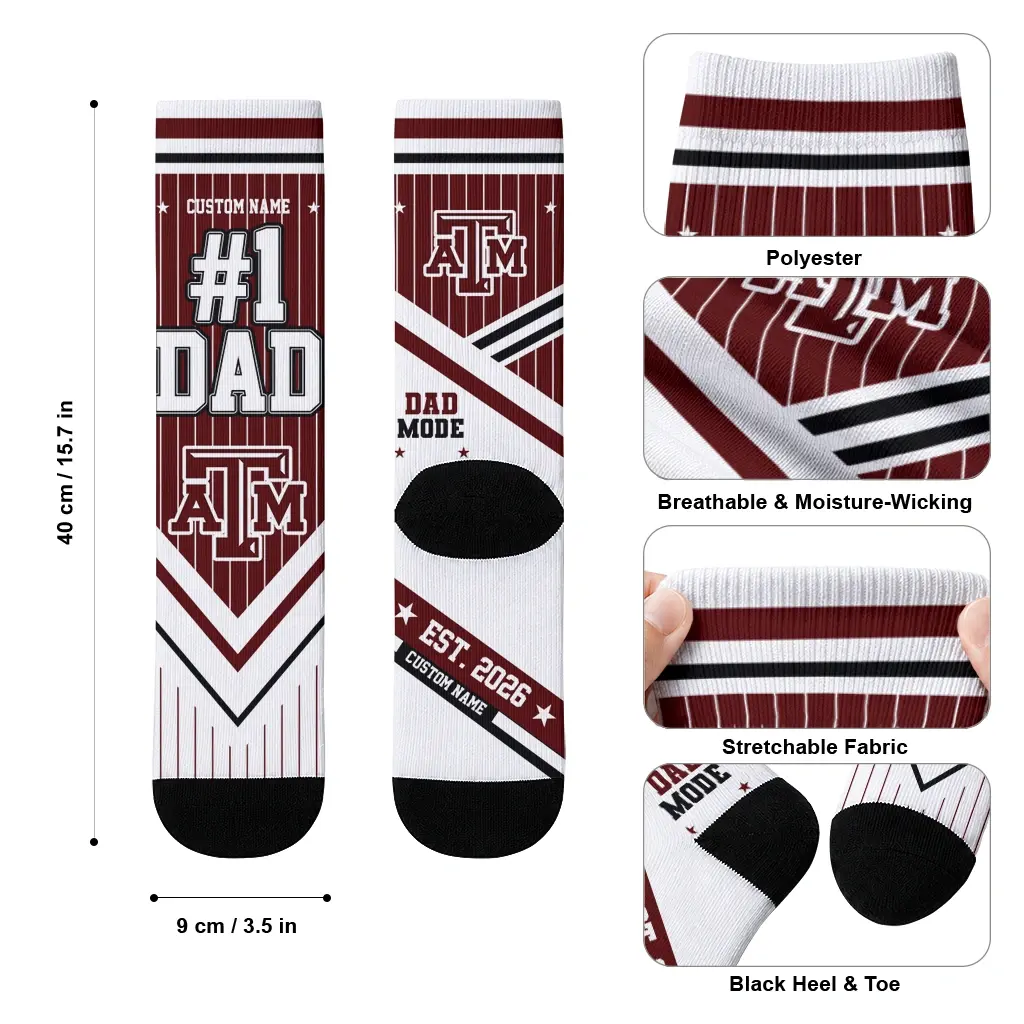 Texas Am Aggies Socks Custom Pinstripe Chevron Maroon White High Quality Texas Am Aggies Socks Custom Pinstripe Chevron Maroon White High Quality