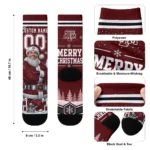 Texas Am Aggies Socks Custom Snowy Scene Maroon White Best Selling